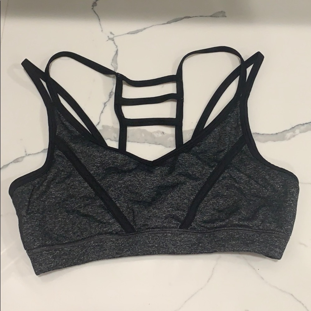 SOLD Black and gray sports bra
